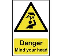 Scan Danger Mind Your Head - PVC 200 x 300mm SCA1150