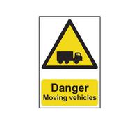 Scan Danger Moving Vehicles - Pvc Sign 400 X 600mm Multi Colour (400 X 600mm)