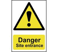 Spectrum Industrial Danger Site Entrance - PVC (400 x 600mm)