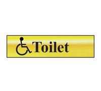 Scan Disabled Toilet - Polished Br Effect 200 X 50mm Polished Br (200 X 50mm)