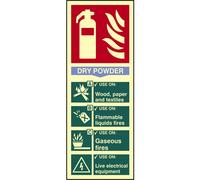 Scan SCA1593 Fire Extinguisher Dry Powder Photoluminescent 75 x 200mm