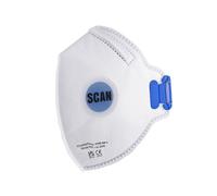 Scan Ffp2 10 Fold Flat Disposable Mask Valved Fp2 Protection Pack10 Scappep2Ffvb