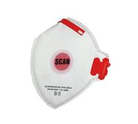 Scan DTC3X-F FFP3 10 Fold Flat Disposable Valved Disposable Mask Ffp3 Protection (Pack 10)