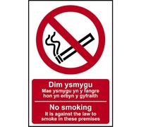Scan 0578 No Smoking Welsh / English - Pvc Sign 200 X 300Mm