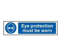 Scan Eye Protection Must Be Worn - Pvc Sign 200 X 50mm Multi Colour (200 X 50mm)
