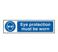 Scan Eye Protection Must Be Worn - Pvc Sign 200 X 50mm Scan Multicolor