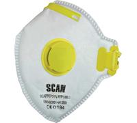 Scan SCAPPEP1FFV FFP1 Premier Fold Flat Valved Disposable Dust Masks Pack of 3