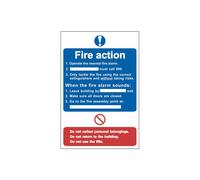 Scan Fire Action Procedure - Pvc Sign 200 X 300mm Multi Colour (200 X 300mm)