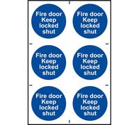 Scan Fire Door Keep Locked Shut - PVC 200 x 300mm SCA0153