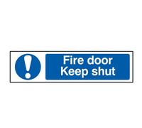 Scan Fire Door Keep Shut - Pvc Sign 200 X 50mm Multi Colour (200 X 50mm)