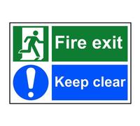 Scan Fire Exit Keep Clear - Pvc Sign 300 X 200mm Scan Multicolor