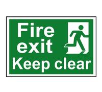 Scan Fire Exit Keep Clear - Pvc Sign 300 X 200mm Multi Colour (200 X 300mm)