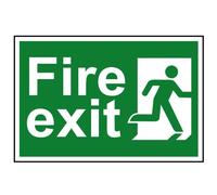 Scan Fire Exit Man Running Right - Pvc Sign 300 X 200mm Scan Multicolor