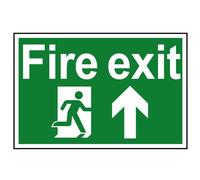 Scan Fire Exit Running Man Arrow Up - Pvc Sign 300 X 200mm Scan Multicolor
