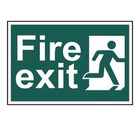 Scan Fire Exit Running Man Sign 300mm 200mm Standard