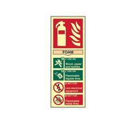 Scan Fire Extinguisher Composite Foam - Photoluminescent 75 X 200mm Scan Multicolor