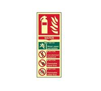 Scan Fire Extinguisher Composite Water - Photoluminescent 75 X 200mm Multi Colour (One Size)