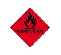 Scan Flammable Gas - Self Adhesive Vinyl Sign 100 X 100mm Multi Colour (100 X 100mm)