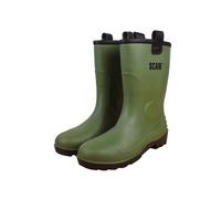 Scan Unisex Fleece Lined Wellington Boot, Green, 11 UK