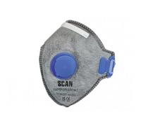 Scan Fold Flat Disposable Odour Mask Valved Ffp2 Protection (Pack 3) Multi Colour (One Size)