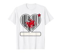 Scan for Feelings Quirky Conversation Barcode Heart Style Value Graphic T-Shirt, Men, White, L