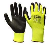 Scan GLOLATYXL Foam Latex Coated Glove - Yellow
