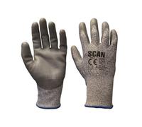 Scan Grey Pu Coated Cut 5 Gloves