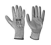 Scan H3101-3 Grey Pu Coated Cut 3 Gloves - Xxl Size 11 Scaglocut3Xx