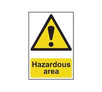 Scan Hazardous Area - Pvc Sign 400 X 600mm Multi Colour (400 X 600mm)