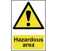 Scan 4107 Hazardous Area - Pvc Sign 400 X 600Mm