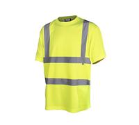 Scan Hi-Vis T-Shirt - High Visibility Safety Workwear with Reflective Tape, UPF 40+, 100% Recycled Polyester, EN ISO 20471 Class 2 - Yellow, Size XL