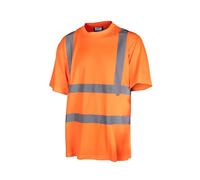 Scan Hi-Vis T-Shirt - High Visibility Safety Workwear with Reflective Tape, UPF 40+, 100% Recycled Polyester, EN ISO 20471 Class 2, RIS-3279-TOM Compliant - Orange, Size M