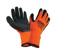 SCAN High Visibility Thermal Latex Coated Gloves - Size 8 Medium For Enhanced Grip And Protection