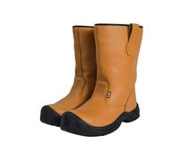 Scan Men's Safety Boots Texas Rigger Lined Dual-Density Tan UK 12