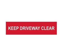 Scan Keep Driveway Clear - Pvc Sign 200 X 50mm Multi Colour (200 X 50mm)