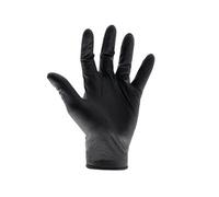 Scan Kg-1101 Black Heavy-Duty Nitrile Disposable Gloves Medium Box Of 100