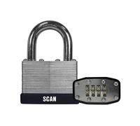 Scan Laminated Steel Combination Padlock 50mm Case Hardened Shackle SCAPLLAM50C