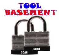 Scan Laminated Steel Padlock 40mm Keyed Alike - Pack of 2