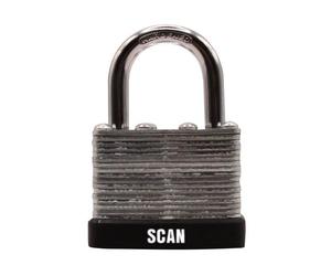 Scan Laminated Steel Padlock 40mm Keyed Alike - Pack of 2