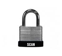 Scan Laminated Steel Padlock Multi Colour (30mm)