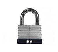 Scan Laminated Steel Padlock Multi Colour (50mm)
