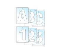 Scan Letter & Number Stencil Kit Scan Multicolor