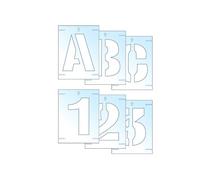 Scan Letter & Number Stencil Kit Scan Multicolor