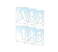 Scan Letter & Number Stencil Kit Multi Colour (50mm)