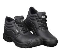 Scan Mens Dual Density Chukka Safety Boots Black Size 10