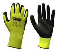 Scan Mens Foam Latex Coated Gloves