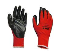 Scan N1501R Palm Dipped Black Nitrile Gloves - Medium Size 8 Scaglonitbm