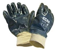 Scan Nitrile Heavy Duty Gloves Green One Size