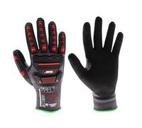 Scan Nitrile Palm Knuckle Impact Protection Cut D Gloves - L (Size 9) Scaglociml