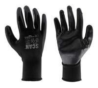 Scan SCAGLOINS12M 12 Pairs Inspection Gloves Nitrile Coated - Medium (Size 8)